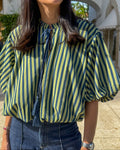 Striped Ballon Top
