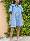 Peter Pan Collar Denim Dress