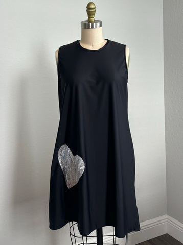 Heart Black Dress (PRE-ORDEN)