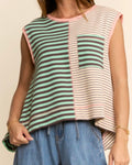 Striped Mint Top
