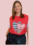 Hearts and sequins shirt