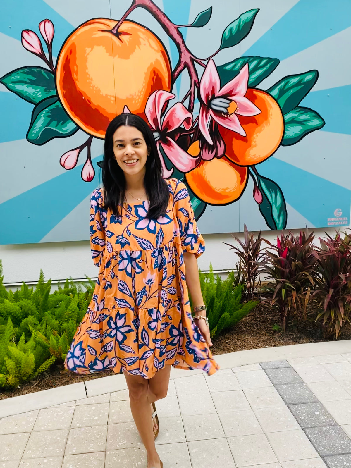 Orange Short Dress